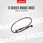 RCB S SERIES STEEL BRAIDED BRAKE HOSE ADJUSTABLE CONNECTOR UNIVERSAL 950MM