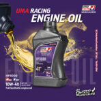 UMA RACING ENGINE OIL 10W-40 1L FULL SYNTHETIC HP3000 ADVANCED HEAT MANAGEMENT - Image 2