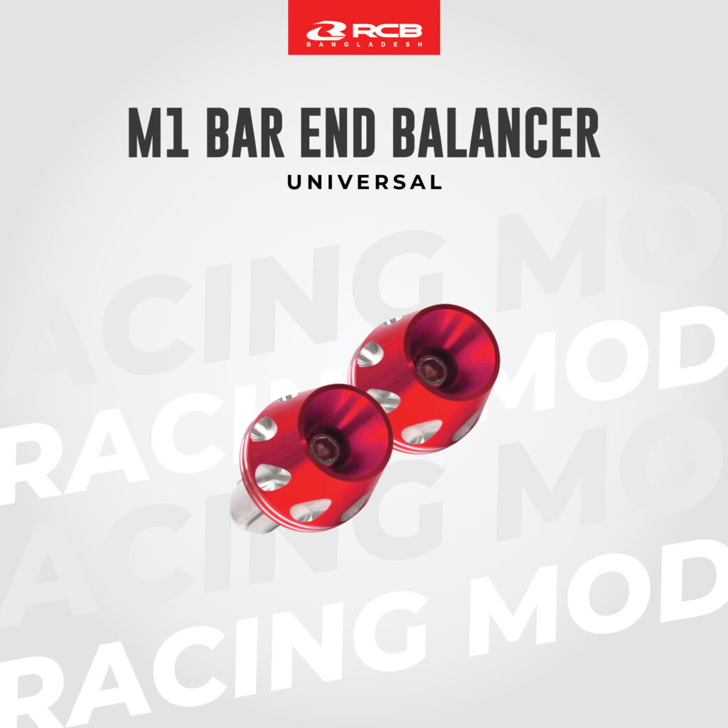 RCB M1 BAR END BALANCER RED