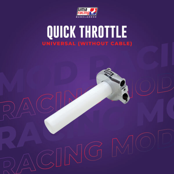 UMA RACING QUICK THROTTLE PREMIUM CHROME HOUSING DUAL CABLE UNIVERSAL