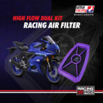 UMA RACING DUAL FOAM KIT WASHABLE REUSABLE AIR FILTER YAMAHA R15 V4