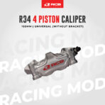 RCB R34 4 PISTON CALIPER UNIVERSAL - SILVER **COMING SOON**