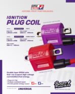 UMA RACING HIGH PERFORMANCE FI PLUG COIL & UTECH LASER IRIDIUM SPARK PLUG COMBO RED - Image 3