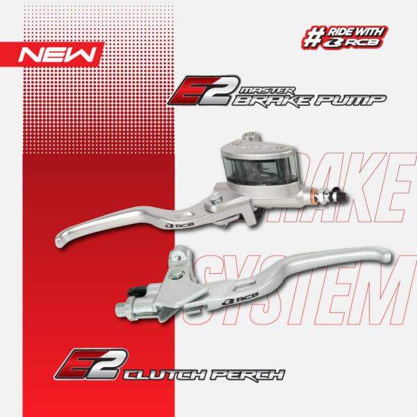RCB E2 MASTER BRAKE PUMP & CLUTCH COMBO SET SILVER