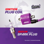 UMA RACING PLUG COIL CARBURETOR NON FI & UTECH LASER IRIDIUM SPARK PLUG COMBO PURPLE