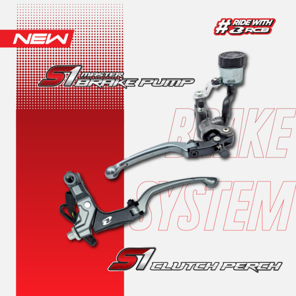 RCB S1 FORGED RADIAL MASTER BRAKE PUMP 17MM & S1 CLUTCH COMBO SET HD TITANIUM EDITION